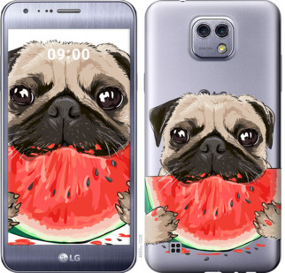 

Чехол Мопс и арбуз для LG X Cam K580 843643