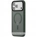 Фото TPU+PC чохол Metal Buttons with Magnetic Safe Colorful на Apple iPhone 17 (6.3") (Зелений / Dark Green) на vchehle.ua