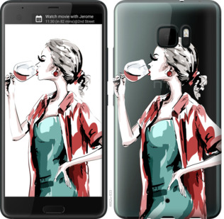 

Чохол Дівчина з келихом на HTC U Ultra 841422