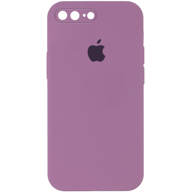 Чохол Silicone Case Square Full Camera Protective (AA) на Apple iPhone 7 plus / 8 plus (5.5") (Ліловий / Lilac Pride)