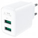 Фото СЗУ Acefast A33 QC18W (USB-A+USB-A) dual port (White) на vchehle.ua