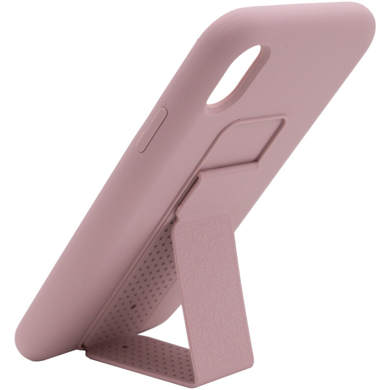 Фото Чехол Silicone Case Hand Holder для Apple iPhone XS Max (6.5") (Розовый / Pink Sand) на vchehle.ua