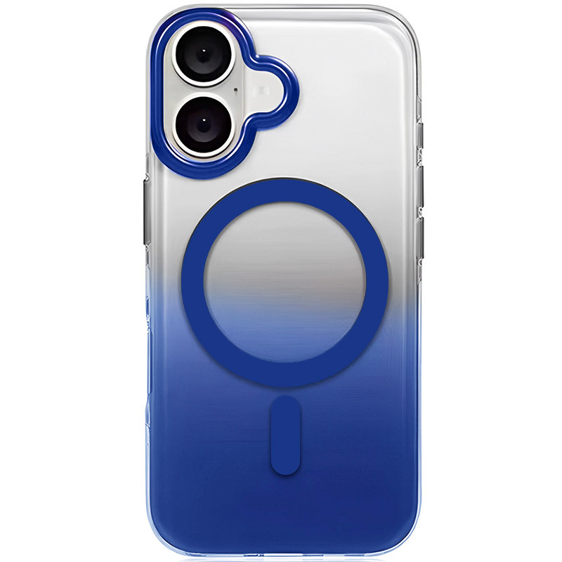 Чехол TPU+PC Phantom with Magnetic Safe для Apple iPhone 16 (6.1") (Blue)