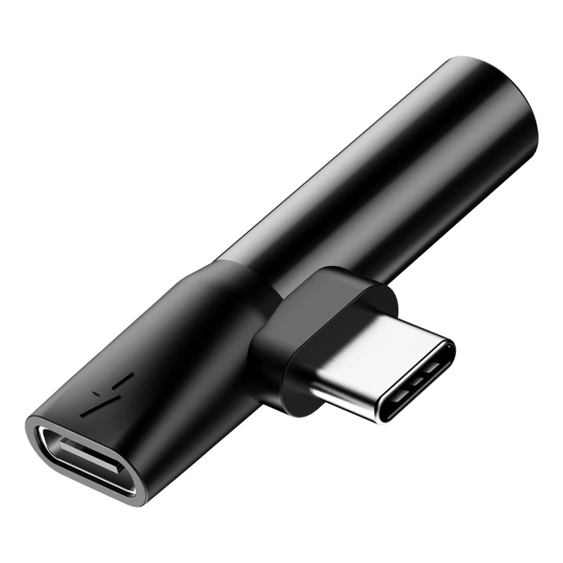 Уценка Переходник Baseus L41 Type-C to Type-C + 3.5mm (CATL41) (Поврежденная упаковка / Черный) в магазине vchehle.ua