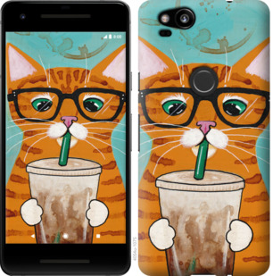 

Чохол Зеленоокий кіт в окулярах на Google Pixel 2 776293