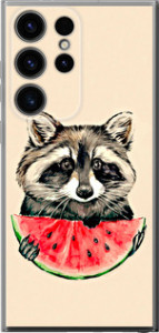 Чохол Єнотик з кавуном на Samsung Galaxy S24 Ultra