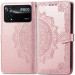 Фото Шкіряний чохол-книжка Art Case з візитницею на Xiaomi Poco X4 Pro 5G (Рожевий) на vchehle.ua