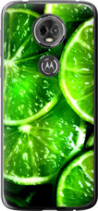 Чехол Зелёные дольки лимона для Motorola Moto E5 Plus