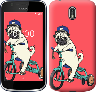 

Чехол Мопс на велосипеде для Nokia 1 642874