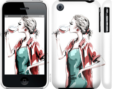 

Чохол Дівчина з келихом на iPhone 3Gs 841282