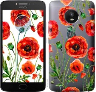 

Чехол Нарисованные маки для Motorola Moto E4 Plus 744249