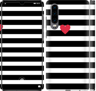 

Чехол Черно-белые полосы для Huawei P30 752047