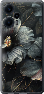 Чехол Черные цветы для Xiaomi Poco F5