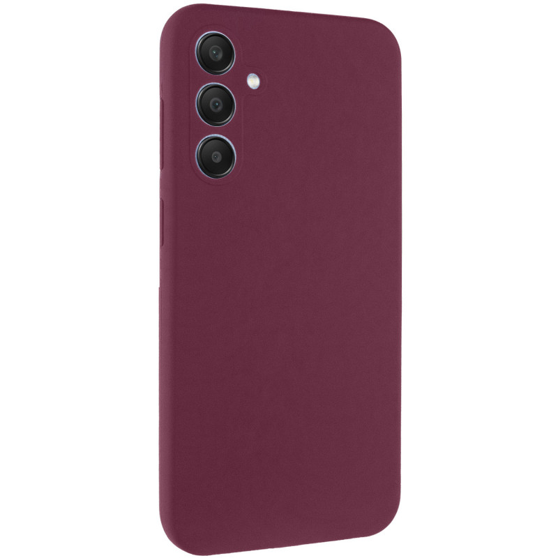 Чехол Silicone Cover Lakshmi Full Camera (AAA) для Samsung Galaxy S24 FE (Бордовый / Plum)