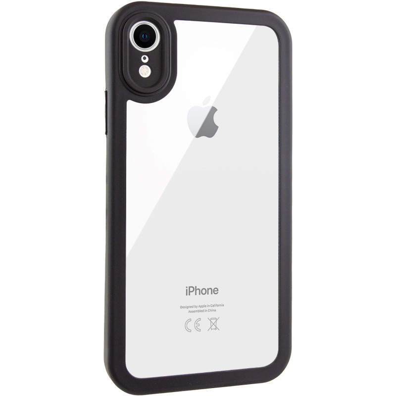 TPU чохол Transparent + Colour 1,5mm на Apple iPhone XR (6.1") (Black)