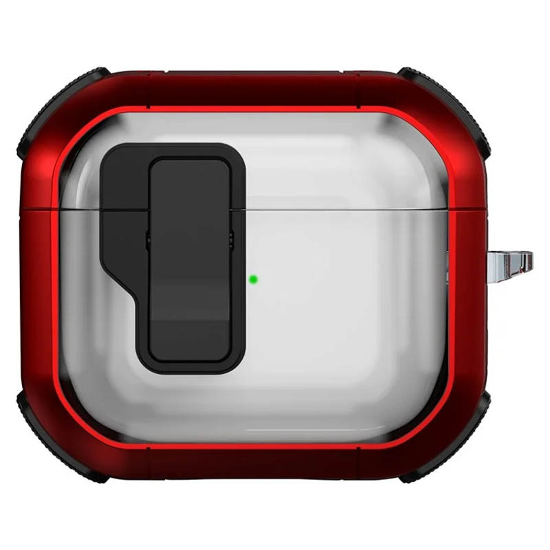 Футляр противоударный Locking Button для наушников Airpods 4 (Red)