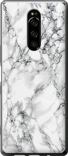 Чехол Мрамор белый для Sony Xperia XZ4