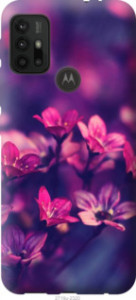 Чехол Пурпурные цветы для Motorola Moto G30