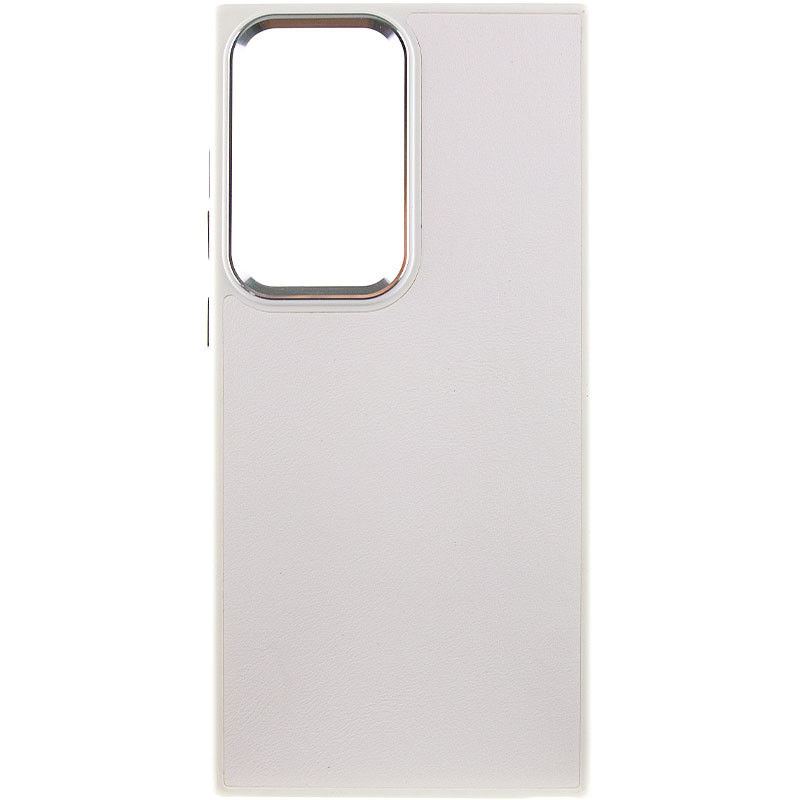 Шкіряний чохол Bonbon Leather Metal Style на Samsung Galaxy S22 Ultra (Білий / White)