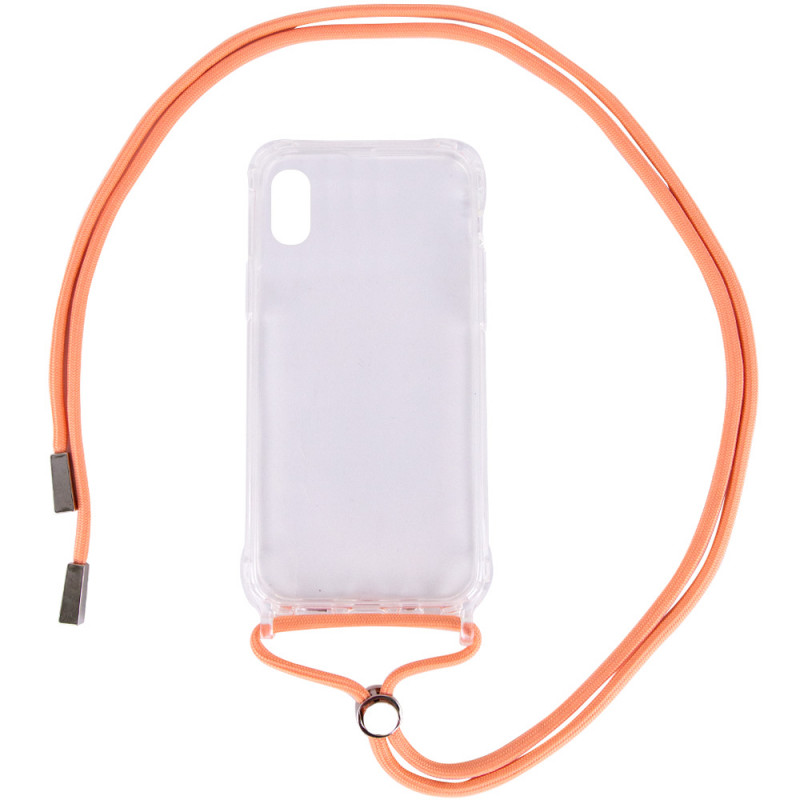 

Чехол TPU Crossbody Transparent для Apple iPhone XR (6.1") (Персиковый) 1100931