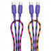Дата кабель Hoco X116 Meridian Type-C to Type-C 60W (1m) (Gradient Purple Mix)
