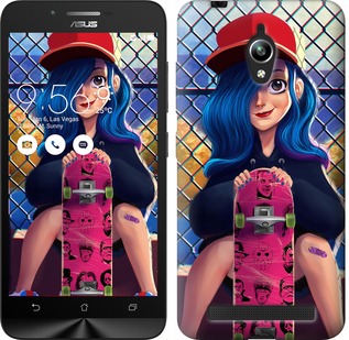 

Чехол Прикольная девочка со скейтбордом для Asus Zenfone Go ZC500TG 618468