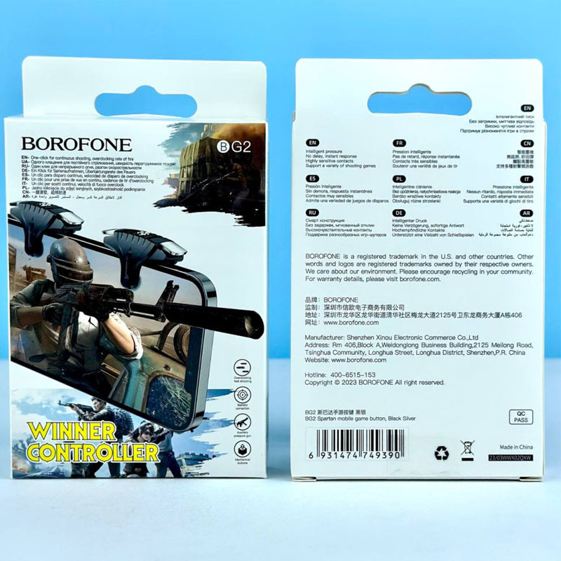 Купити Геймпад джойстик Borofone BG2 Spartan (Black / Silver) на vchehle.ua