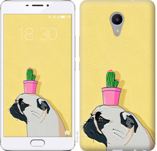 

Чехол Мопс с кактусом для Meizu M3 Max 795661