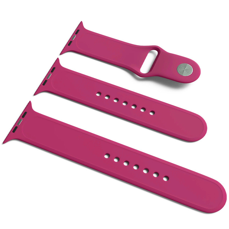 Силіконовий ремінець для Apple Watch Sport Band 42(ser.1-3)/44/45/46/49mm (S/M & M/L) 3pcs (Бордовий / Maroon)