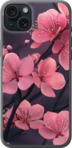 Чохол Пурпурна сакура на iPhone 15 Plus