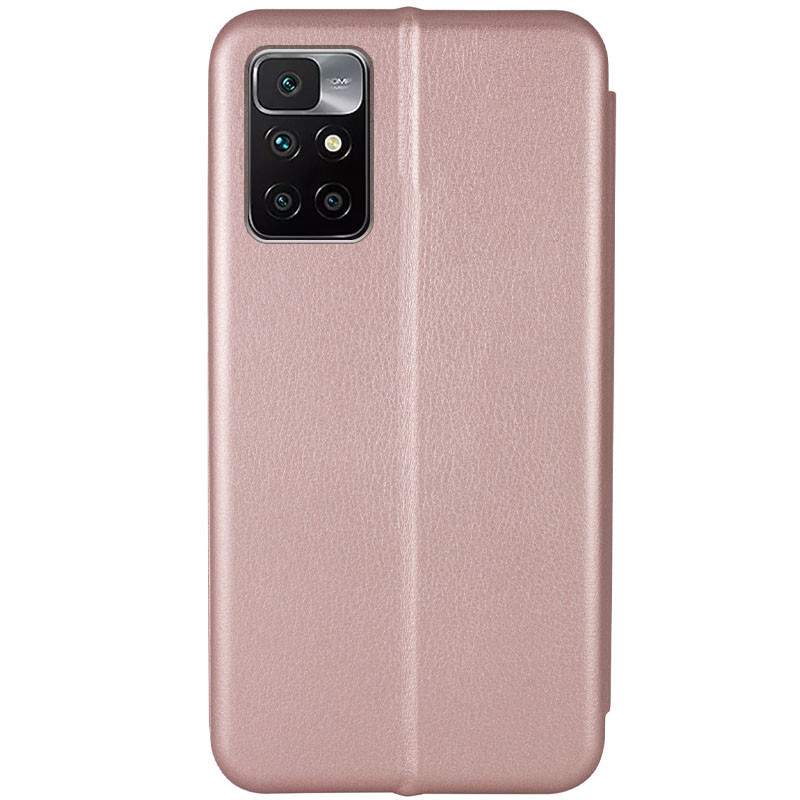 Фото Кожаный чехол-книжка Classy для Xiaomi Redmi 10 (Rose Gold) на vchehle.ua
