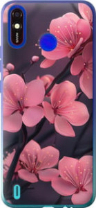 Чохол Пурпурна сакура на Tecno Spark 4 Lite