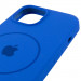 Чохол Silicone Case Full Protective (AA) with Magnetic Safe на Apple iPhone 12 Pro Max (6.7") (Синій / Capri Blue) в магазині vchehle.ua