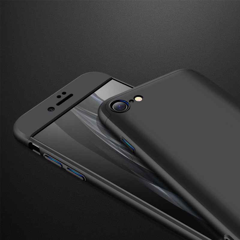 Пластиковая накладка GKK LikGus 360 градусов (opp) для Apple iPhone SE (2020) / 7 / 8 (Черный) в магазине vchehle.ua