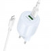 СЗУ Borofone BA94A Lustrous PD30W+QC3.0 (1USB-A/1C) + кабель Type-C to Lightning (Blue)