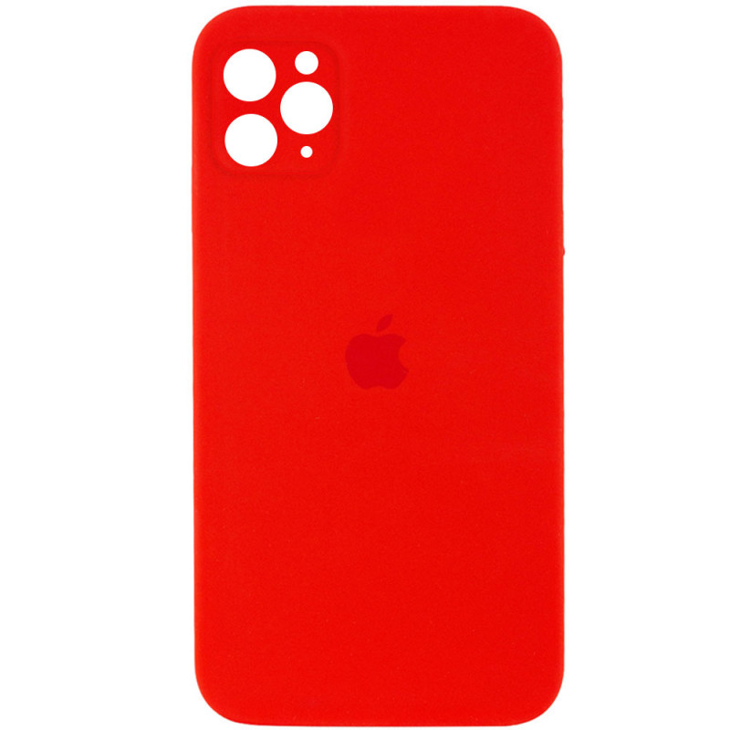 Чохол Silicone Case Square Full Camera Protective (AA) на Apple iPhone 11 Pro (5.8") (Червоний / Red)