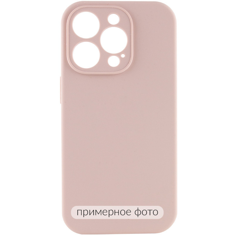 Чехол Silicone Case Full Camera Protective (AA) NO LOGO для Apple iPhone 16 Plus (6.7") (Розовый / Pink Sand)