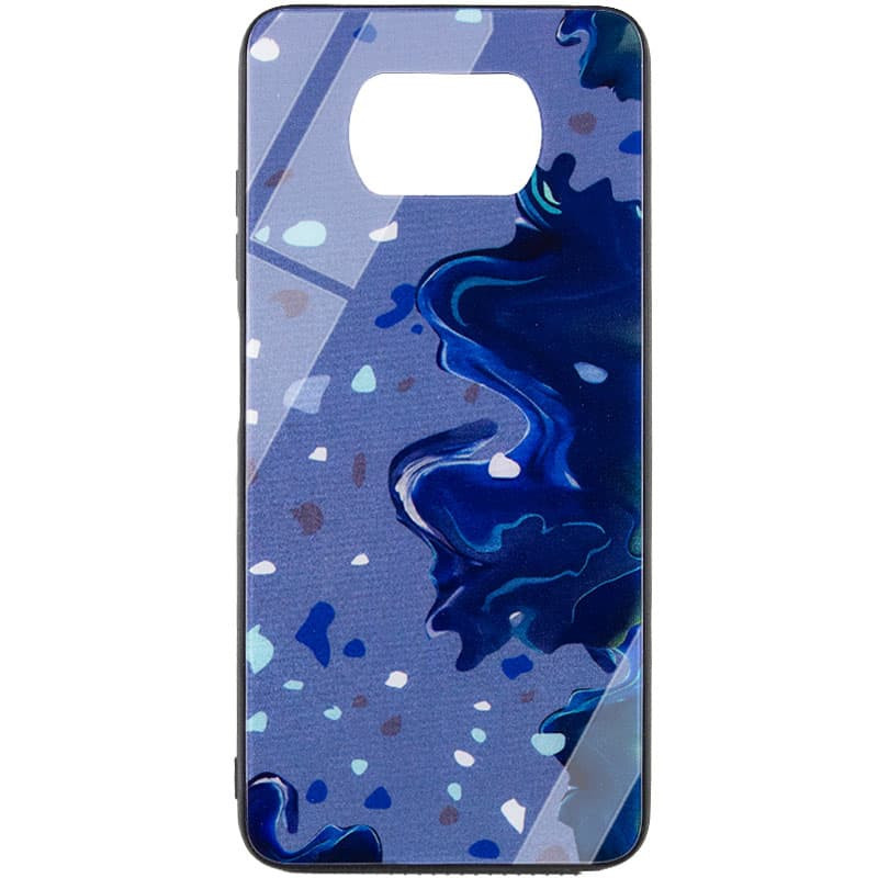 TPU+Glass чохол Diversity на Xiaomi Poco X3 NFC / Poco X3 Pro (Stains blue)