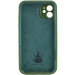 Фото Уценка Чехол Silicone Case Lakshmi Square Full Camera для Apple iPhone 11 (6.1") (Эстетический дефект / Зеленый / Army green) на vchehle.ua