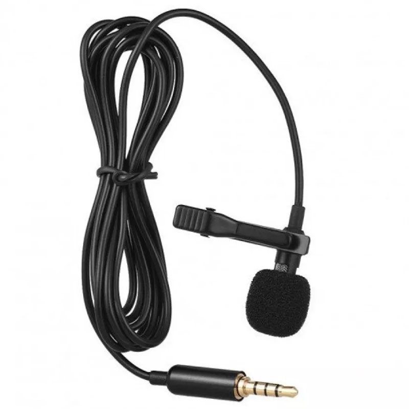 Фото Мікрофон петлічний 3,5mm Mini-Jack (Чорний) на vchehle.ua