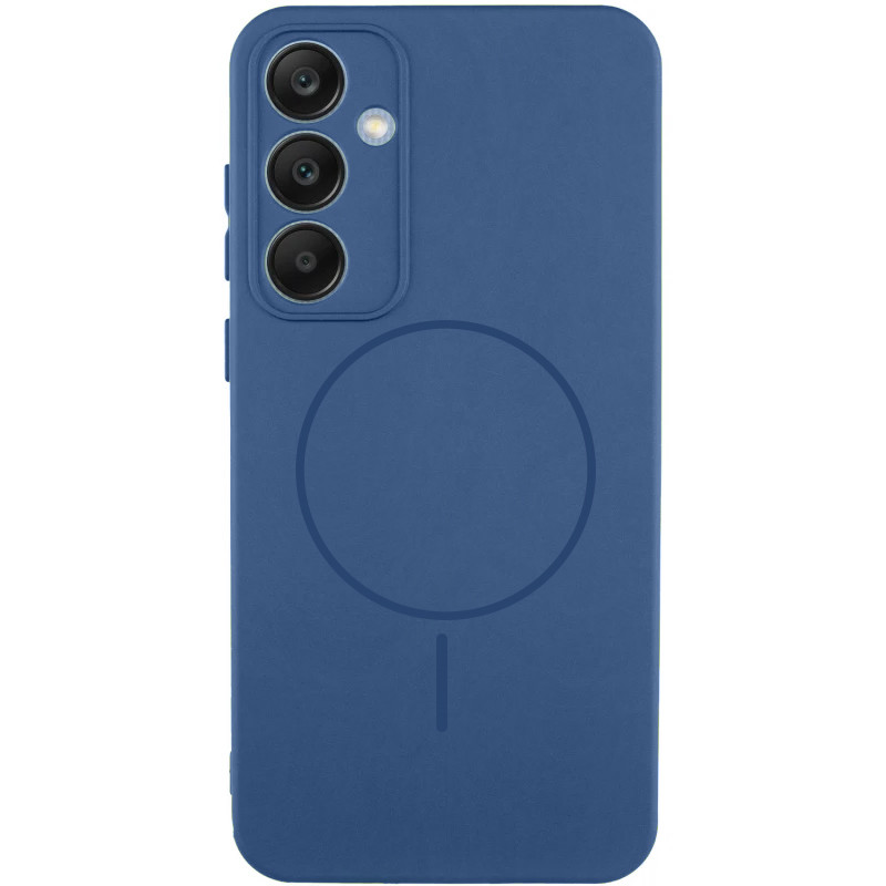 Чехол Silicone Cover Lakshmi Full Camera (AA) with MagFit для Samsung Galaxy S24 FE (Синий / Navy blue)