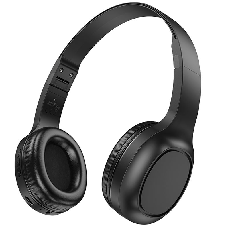 Уценка Накладные беспроводные наушники Hoco W46 Charm (Мятая упаковка / Black)