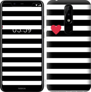 

Чехол Черно-белые полосы для Nokia 5.1 Plus 879050