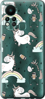 

Чехол Единорог и кофе для Infinix Hot 11S 1607490