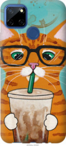 Чехол Зеленоглазый кот в очках для Realme C12