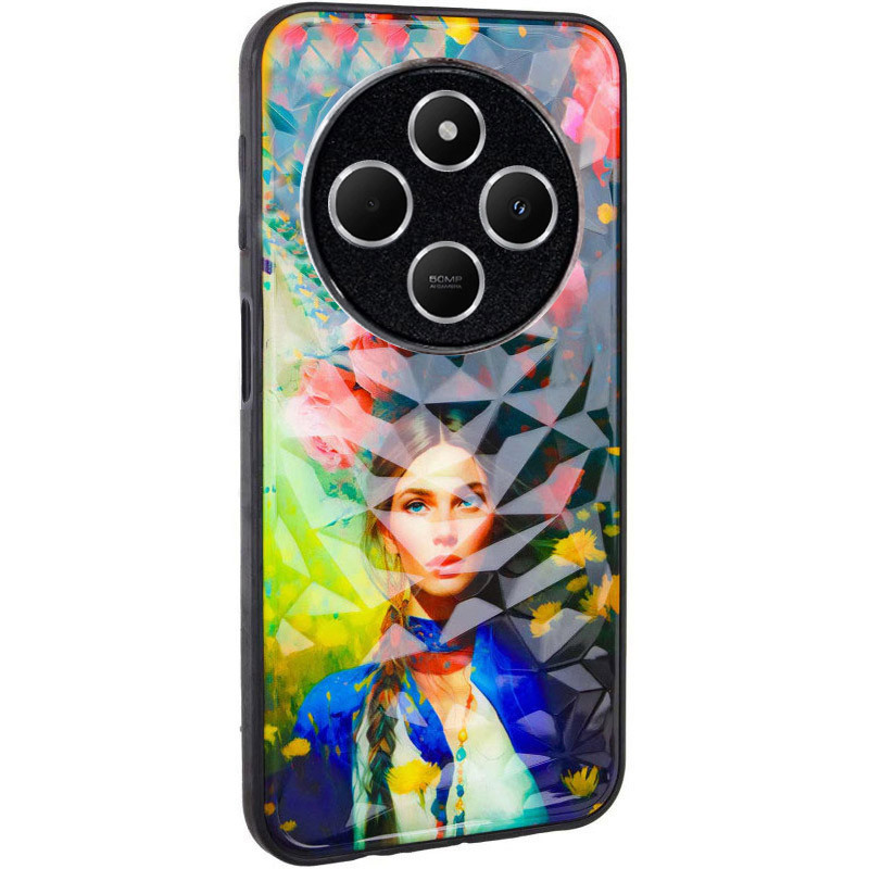 TPU+PC чехол Prisma Ladies для Xiaomi Redmi 14C / Poco C75 (Peonies)