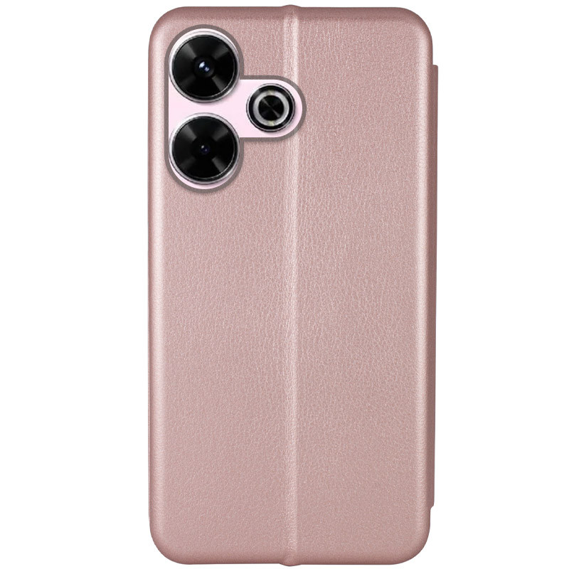 Фото Шкіряний чохол-книжка Classy на Xiaomi Redmi 13 4G / Poco M6 4G (Rose Gold) в маназині vchehle.ua