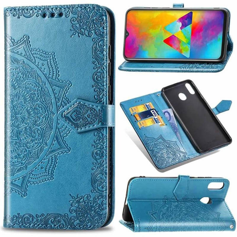 Купить Кожаный чехол-книжка Art Case с визитницей для Samsung Galaxy A20 / A30 (Синий) на vchehle.ua
