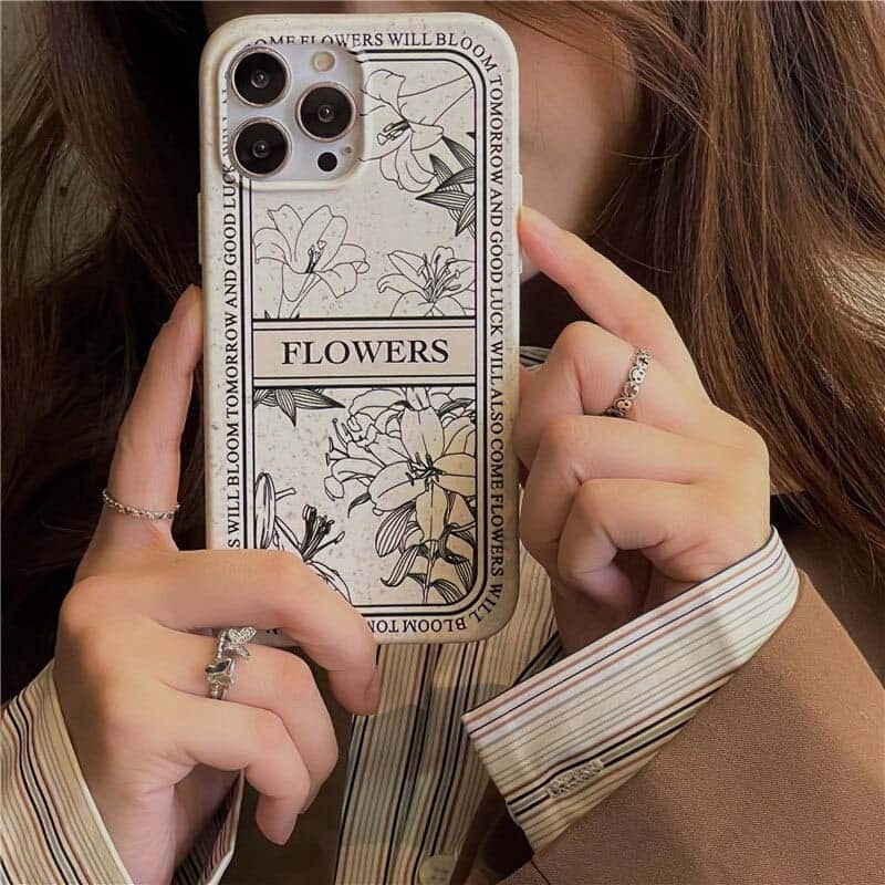 Фото TPU чехол Font для Apple iPhone 12 Pro Max (6.7") (Flowers) в магазине vchehle.ua