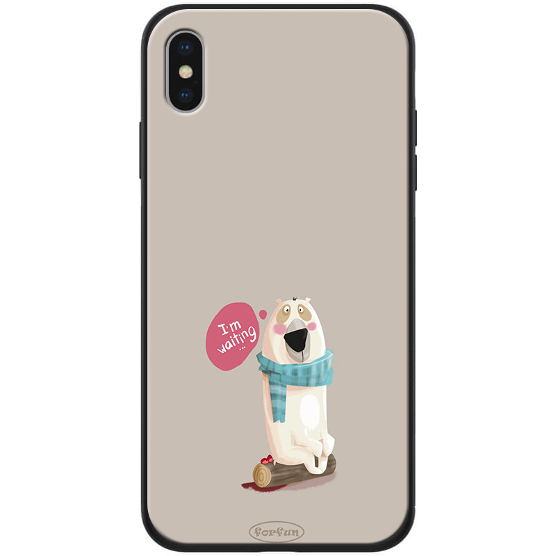 

TPU+PC чохол ForFun на Apple iPhone XS Max (6.5") (I am waiting / Сiрий) 788556